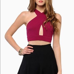 Tobi 🌈 Lara Cross Crop Top (Green)